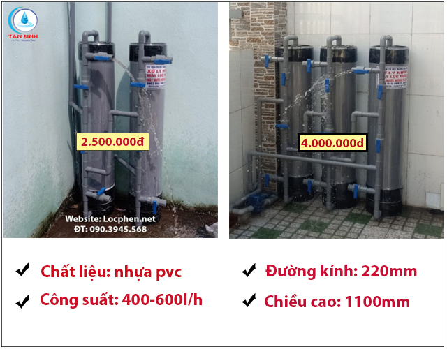 Hệ thống lọc nước giếng khoan gia dình giá rẻ nhất