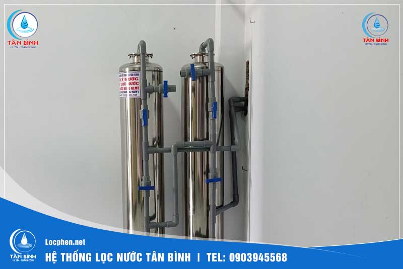 Bộ lọc nước inox d250 thi công tại Vườn Lài, Tân Phú