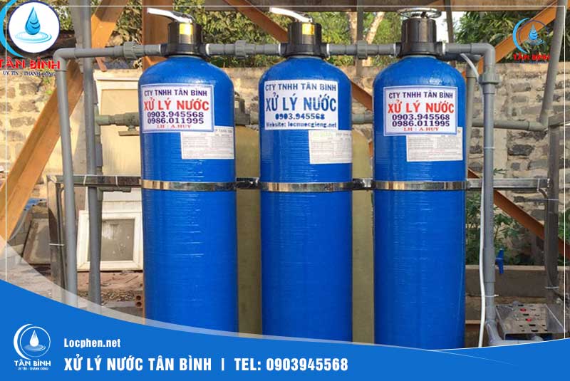 Hệ thống lọc nước phèn ba bình lọc 1054