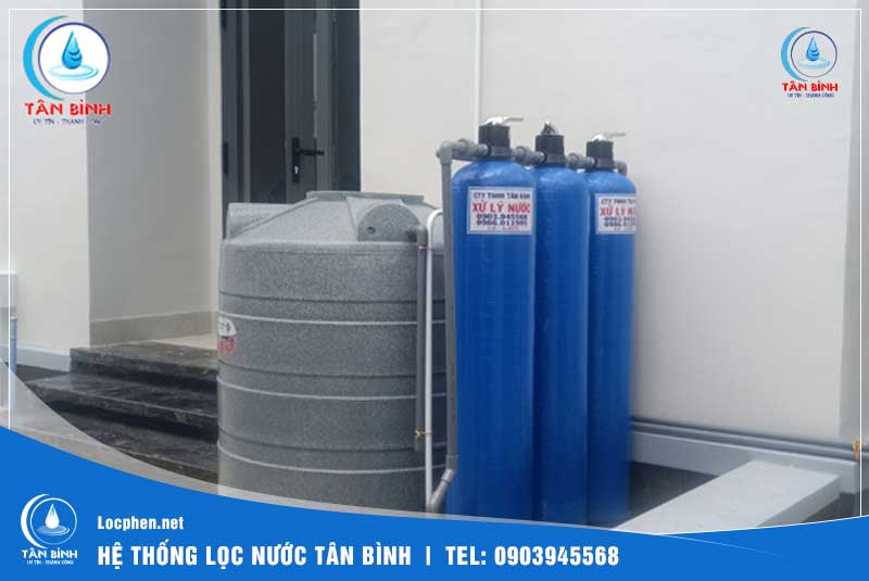 Hệ thống xử lý nước ba cột composite