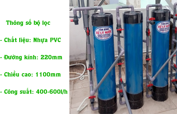 Hệ thống xử lý nước phèn gia đình nhựa PVC