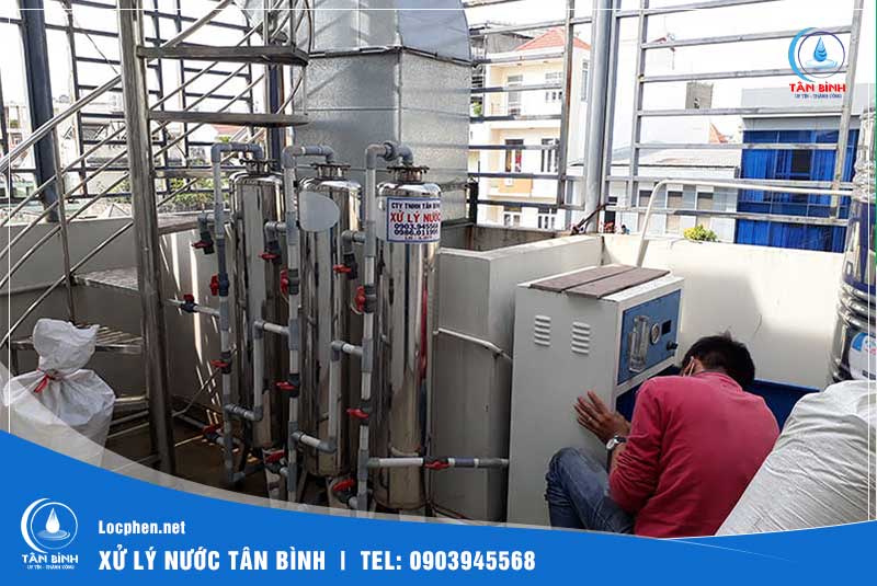 Lặp đặt bình lọc phèn nước giếng tại HCM