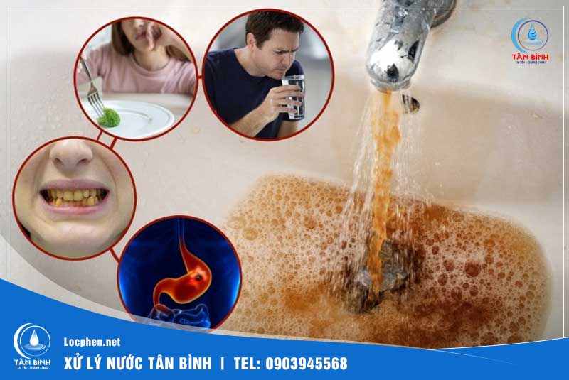 Những nguy cơ khi sử dụng nguồn nước nhiễm phèn